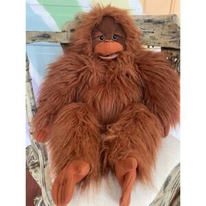 Folkmanis Orangutan Hand Puppet Plush Brown Monkey Educational Puppet